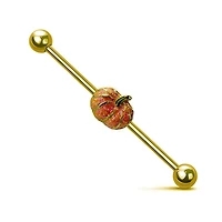 Pumpkin Sparkle Industrial Barbell 14g
