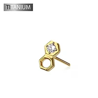 Premium G23 Titanium Small Honeycomb Luxe Threadless Top