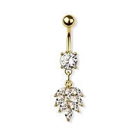 Sparkle Teardrop Crystal Navel Dangle 14g