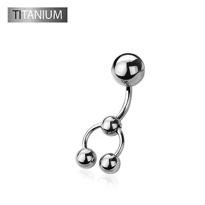 Premium G23 Titanium Horseshoe Dangle Barbell 14g