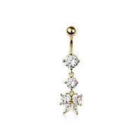 Radiant Halo Butterfly Navel Dangle 14g