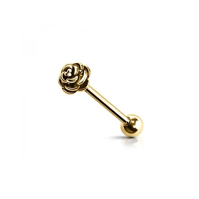 Premium Petal Rose Tongue Barbell 14g