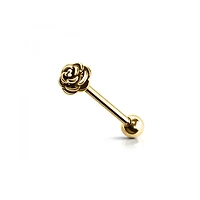 Premium Petal Rose Tongue Barbell 14g