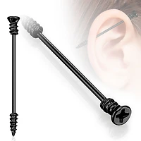Screw Fancy Industrial Barbell 14g