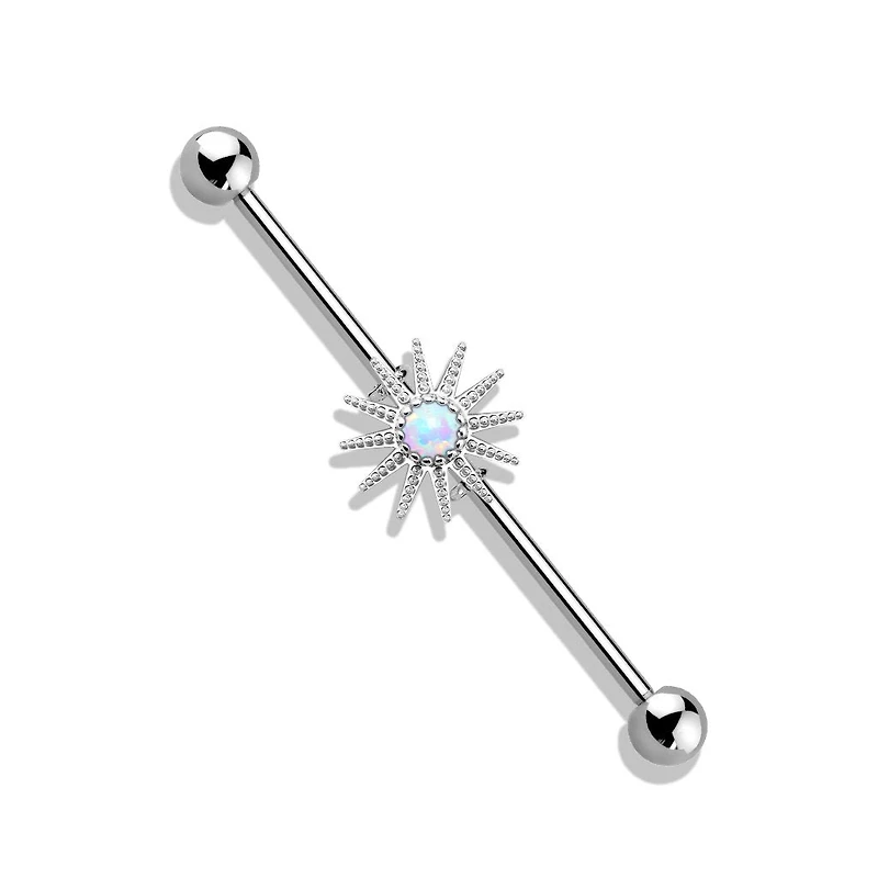 Opal Sun Fancy Industrial Barbell 14g