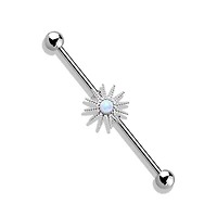 Opal Sun Fancy Industrial Barbell 14g