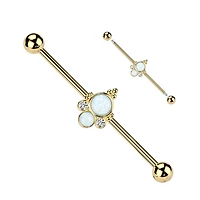 Opal Dotwork Fancy Industrial Barbell 14g