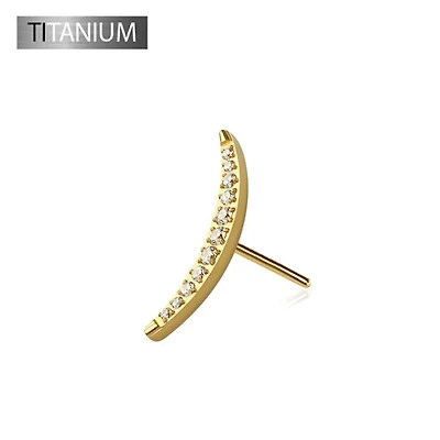 Premium G23 Titanium Crescent Cluster Luxe Threadless Top