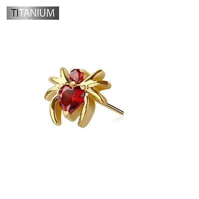 Premium G23 Titanium Crystal Spider Luxe Threadless Top