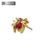 Premium G23 Titanium Crystal Spider Luxe Threadless Top