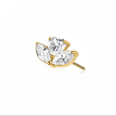 Premium G23 Titanium Heart Blossom Luxe Threadless Top