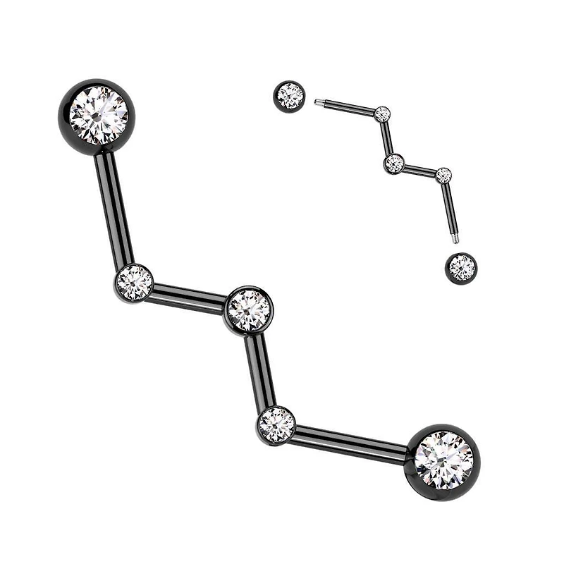 Premium Constellation Industrial Barbell 14g