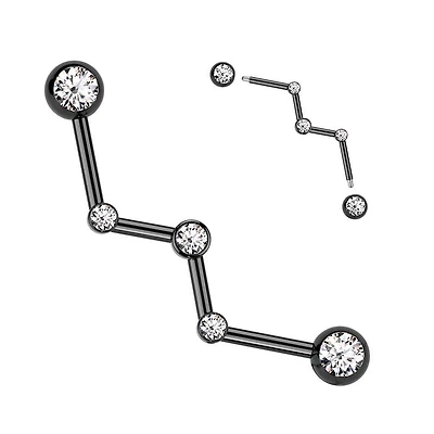 Premium Constellation Industrial Barbell 14g