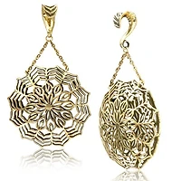 Brass Mandala Ear Weights 00g