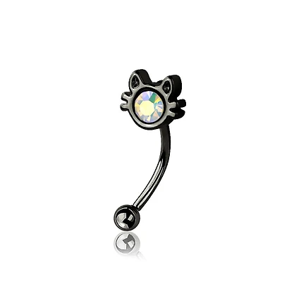 Kitty Glow Curved Barbell 16g
