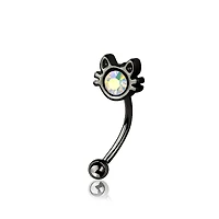 Kitty Glow Curved Barbell 16g