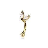 Wing Marquise Curved Barbell 16g