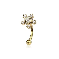 Star Halo Curved Barbell 16g