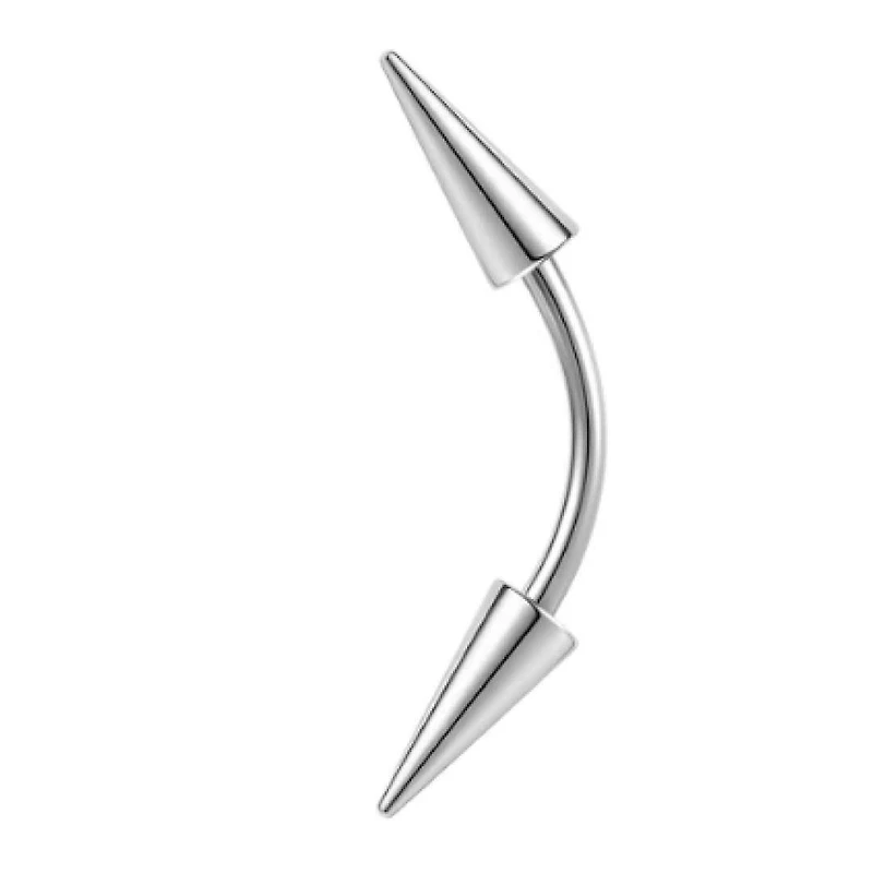 Cone Spike Curved Barbell 14g