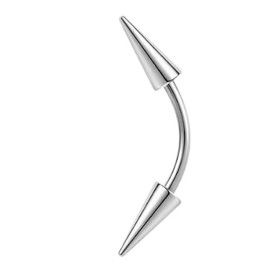 Cone Spike Curved Barbell 14g