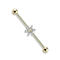 Premium Crystal Sun Industrial Barbell 14g