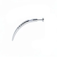 Surgical Steel Curved Textured Spike Disturbed Flat Back 14g
