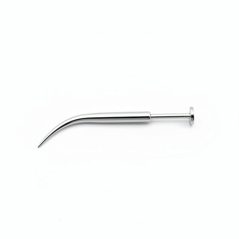 Surgical Steel Long Disturbed Flat Back 14g