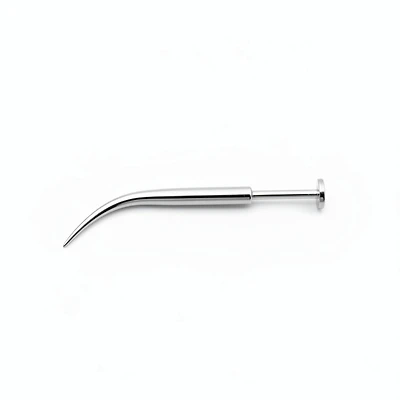 Surgical Steel Long Disturbed Flat Back 14g
