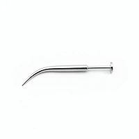 Surgical Steel Long Disturbed Flat Back 14g