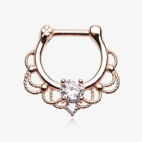 Filigree Claw-Set Crystal Clicker 16g