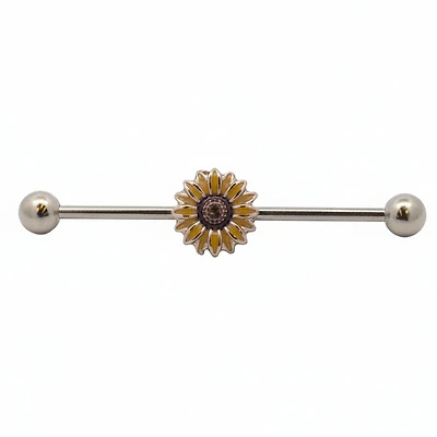 Sunflower Fancy Industrial Barbell 14g
