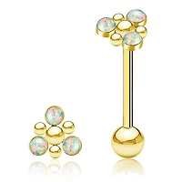 PREMIUM Stone Dotwork Tongue Barbell 14g
