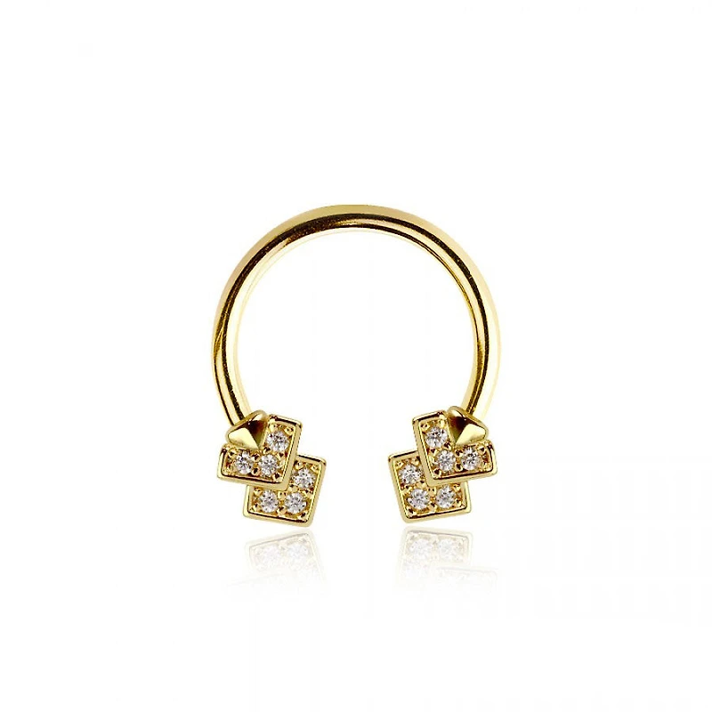 Square Stack Circular Barbell 16g