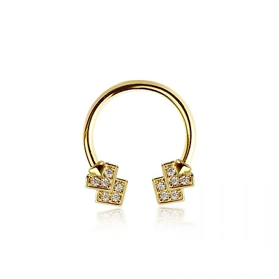 Square Stack Circular Barbell 16g