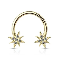 PREMIUM Starburst Circular Barbell 14g