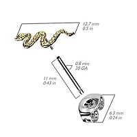 Premium G23 Titanium Snake Studs