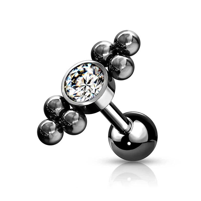 Premium 6 Bead + Crystal Ball Back 16g