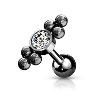 Premium 6 Bead + Crystal Ball Back 16g