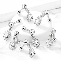 PREMIUM Halo Teardrop Ball Back Dangle 16g