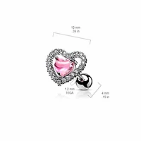 Pink Heart Ball Back 16g