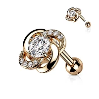 Premium Channel-Set Flower Ball Back 16g