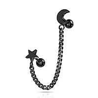 Premium Chain +  Moon and Star Ball Back