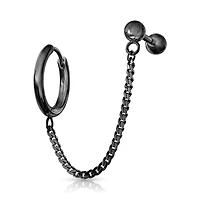Surgical Steel Ball Back + Chain Earrings