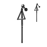 Premium Triangle + Chain Ball Back Dangle 16g