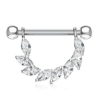 Crystal Leaves Nipple Shield 14g