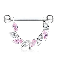 Crystal Leaves Nipple Shield 14g