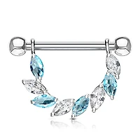 Crystal Leaves Nipple Shield 14g
