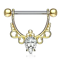 Filigree + Dotwork Nipple Shield 14g