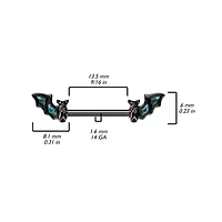 Bat Wings Nipple Barbell 14g
