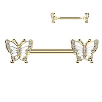 Butterfly Nipple Barbell 14g